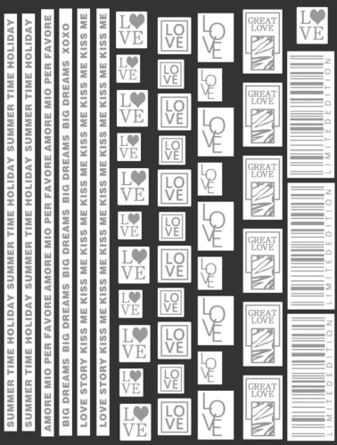 Preview: 3D Metallic Sticker - weiß - silber